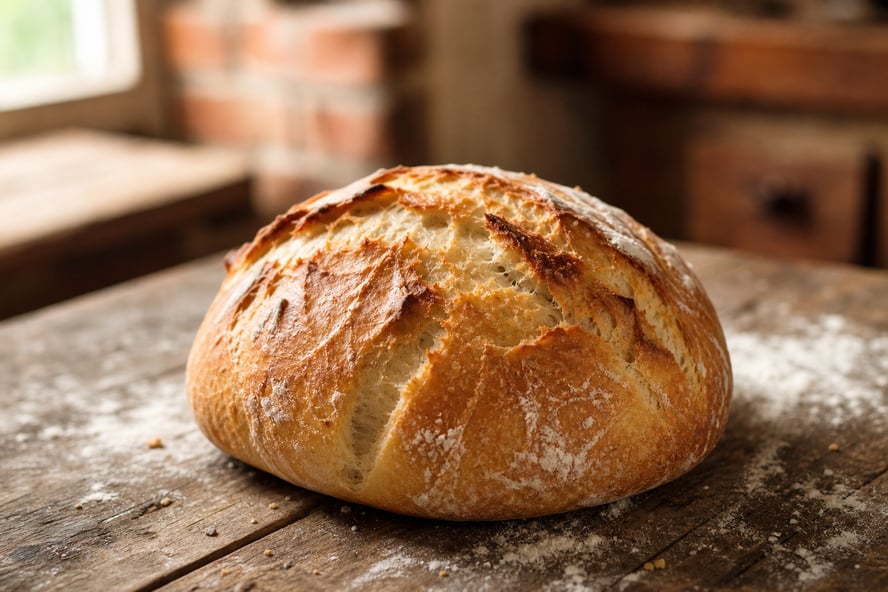 Bread Basket on Wooden Table-1